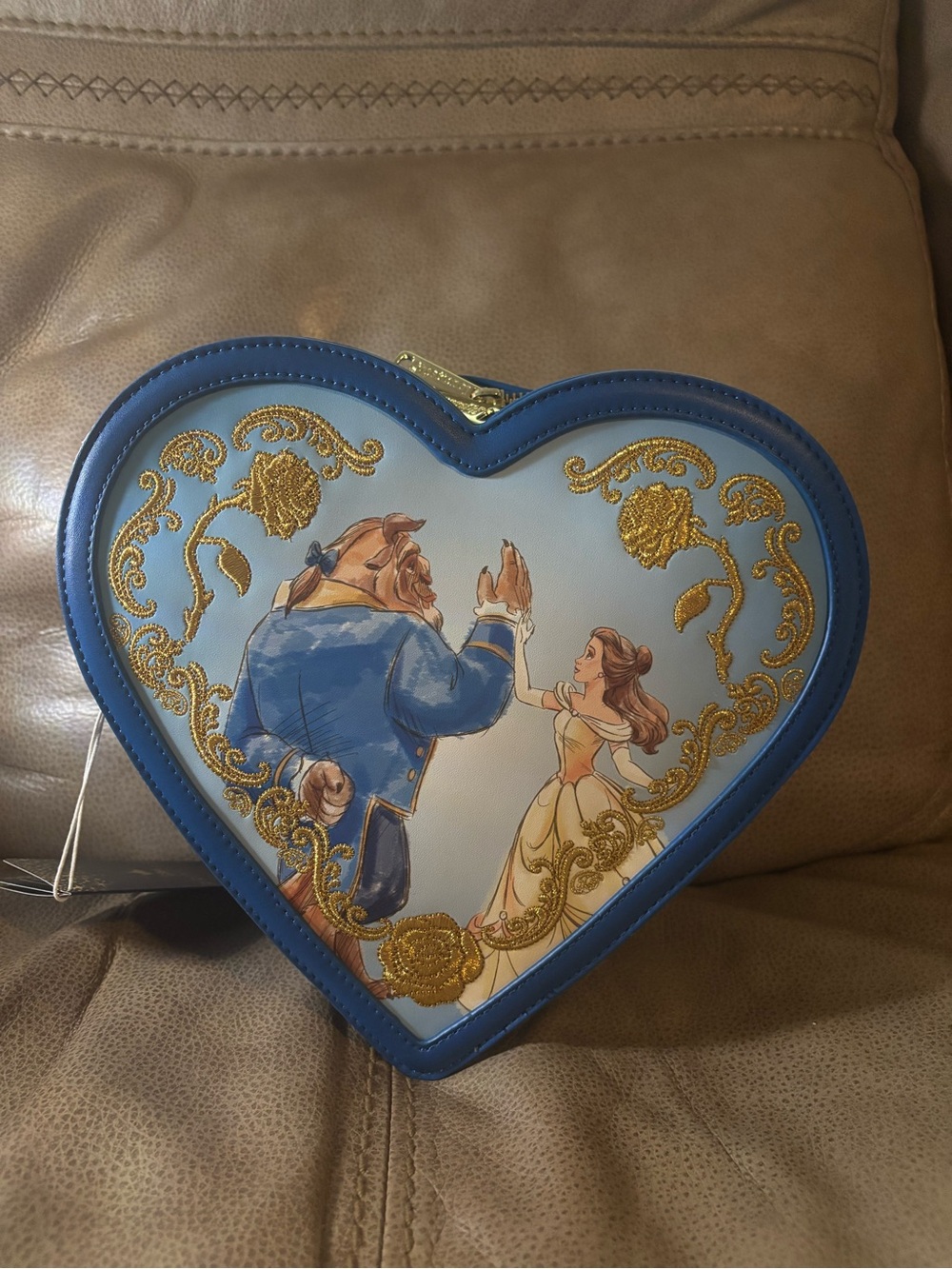 Loungefly Belle & Beast Illustration Crossbody Bag NWT